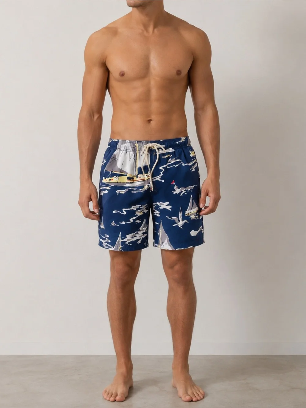 Nautica Men’s sailboat print swim trunks size M